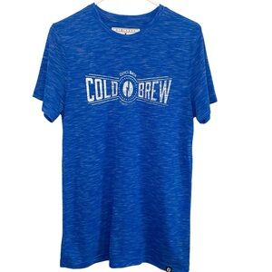 Dutch Bros SMALL+Medium VINTAGE Blue Cold Brew Tee “Chillisticated” DB 1992